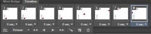 40. Select frame 5. Click on the ball.png in the Layer Manager Pane. Then using the Move Tool move the ball in the ball.png layer to the middle of the canvas.