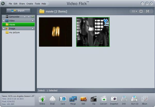 3.6 Clip VideoFlick supports to clip any part of your video item into AVI video