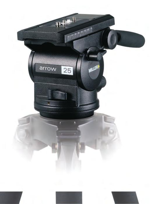 #1022 Arrow 25 Fluid Head Drag performance from HDV to ENG The Arrow 25 is a new 100mm fluid head designed to support the latest generation in acquisition from the film-ready HDV alternatives to the