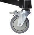 The tracking locking mechanism ensures straight-line movement by locking the caster direction,