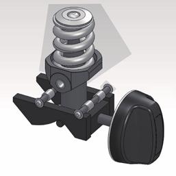 Generally, the spring tension gets stronger as the counterbalance adjustment knob is turned clockwise, increasing tension on the knob.