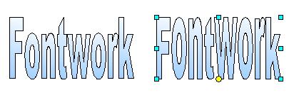 Figure 21: The Fontwork toolbar In addition to the Fontwork Gallery icon, this toolbar contains the following icons: Fontwork shape: to change the shape of the