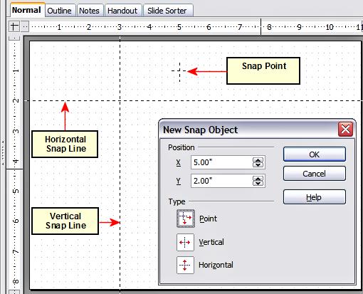 Tip Drag a Snap Guide directly onto the slide by clicking on the ruler and then dragging onto the slide. To edit a guide: 1) Right-click next to or on the guide to be edited.