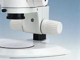 The Leica MZ6 stereomicroscope, with its 6:1 zoom magnification changer, has engageable ratchets at specific magnifications, but also offers a continuous zoom capability throughout the magnification