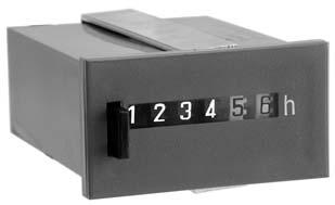 Model 711 Electromechanical Hour Meter A rectangular style AC hour meter designed to complement existing meters in control panels. Available in 6 figure reset or 7 figure non-reset.