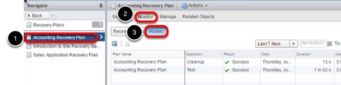 Select the Monitor tab. 3. Then select the History Button near the top of the main section of the page.