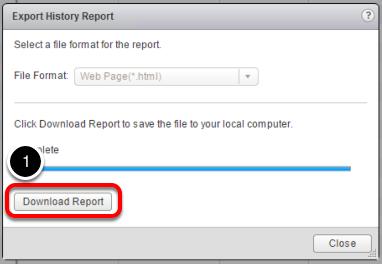 Download Report Once the report generation has completed, you will be presented with the