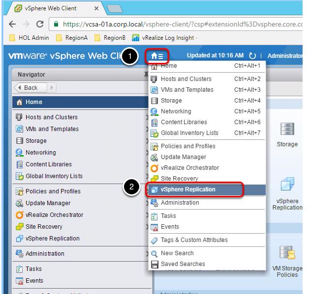 vsphere Replication You need to verify that the replication of the intro-app-01 virtual machine has been configured and that we have successfully