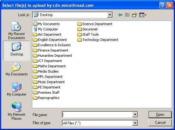 The simplest though is have the file stored in your documents or a USB drive.