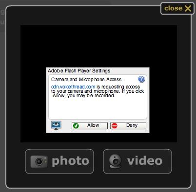 Uploading from a URL Selecting this option opens a new window within the Voicethread website that requires you to paste a URL from the web for the media artifact (photo, video, or document) that you