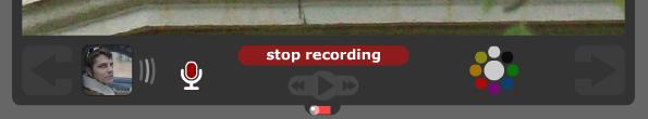 (Figure 33). When you are finished making your comment, click "stop recording". Figure 32. The microphone record button Figure 33.