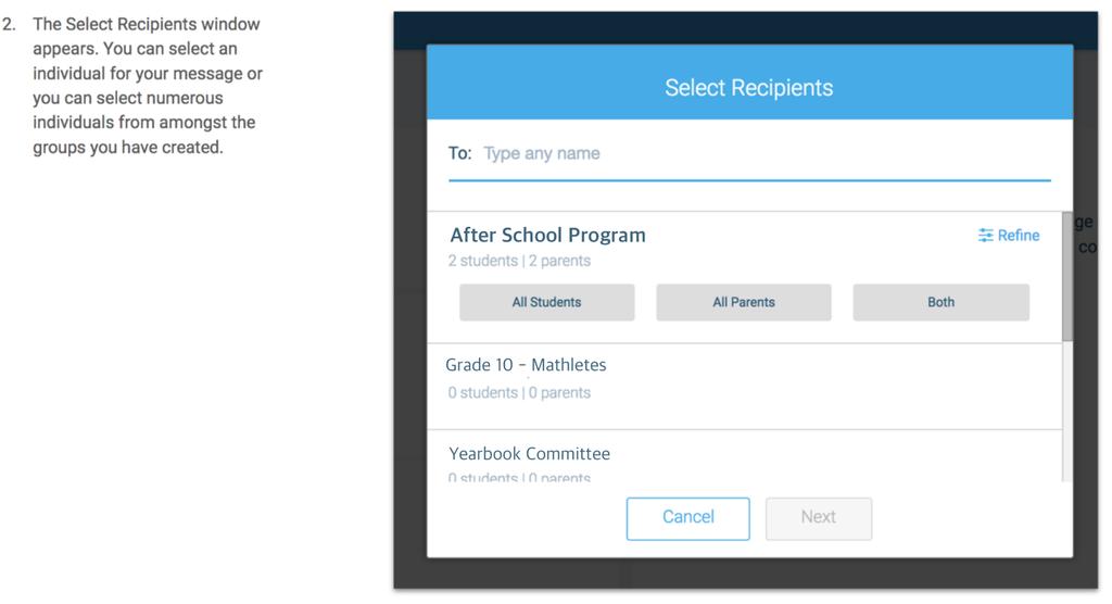 Create a Message Note: If you don t see the button, please contact support: (phone) 800-920-3897, (email) support@schoolmessenger.com Creating a message is a very simple process.