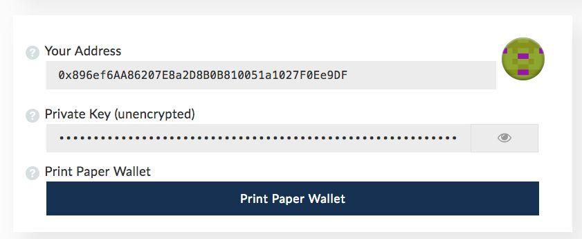 Once your wallet is decrypted, scroll down to find your address and