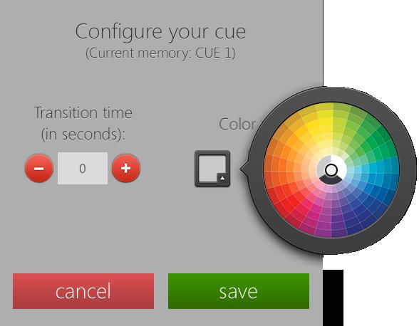 You can attribute a color to the memory s button.