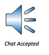 You will hear this sound when you receive a new Email, chat request or VCard Click on the icon at the left to
