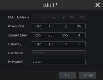 Click Delete All to delete all the added cameras. 9 Click to edit the IP camera as shown on the below left.
