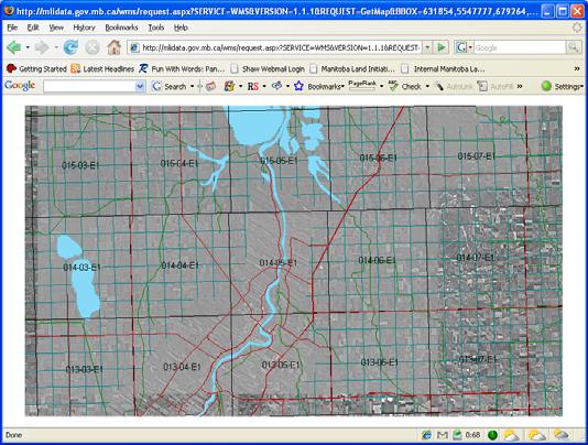 OGC Web Services continued ( continued ) OGC Web Map Services (WMS) Here is the image created by this request string: The layers from the MLI were overlayed in the order that they were requested with