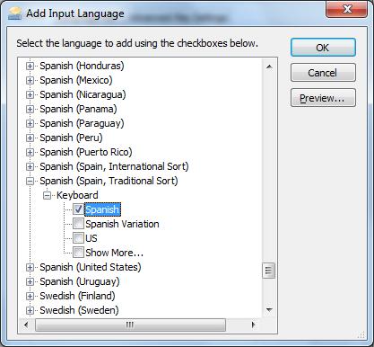 4. Choose your language and keyboard setting here. Some languages have multiple different keyboard layouts.