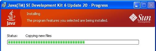 The installation will begin installing files. 5.