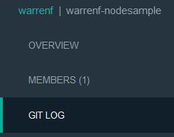 The project has one registered member: your IBM ID. You are also the owner of the project. Examine the Git repository log.
