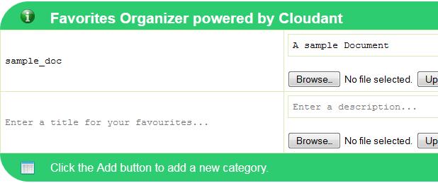 Student Exercises 2. Add some data to the Cloudant database. Click the + icon in the br