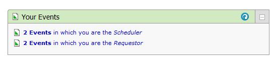Finding Events that need approvals To find events on which you re listed as the scheduler, Look in the box called My events