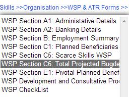 9.6 C6: Total Projected Budget The section below outlines the process for capturing
