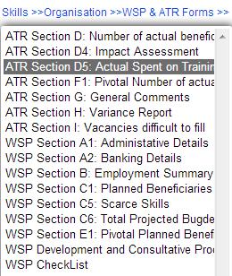 10.3 D5: Actual Spent on training The section below outlines the process to