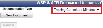 9.3 Uploading Training Committee Minutes Compulsory for Medium and Large organisations 1 Click on WSP