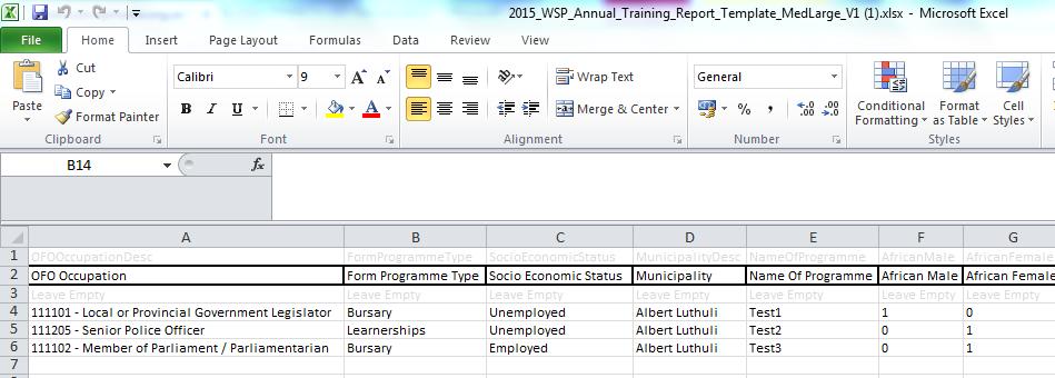5 Alternatively, you may use the Excel Importer template.