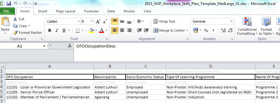 5 Alternatively you can download the Excel Template 6 Capture information on Excel spreadsheet 7 Once the template is populated.