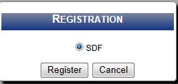 2 Click on SDF Registration (WSP/ATR) to access the SDF Registration function.