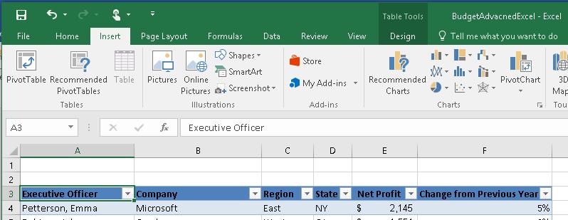 Pivot Tables What are Pivot Tables? Pivot Tables are tables in Excel that you can ask multiple questions and analyze data from a particular table.