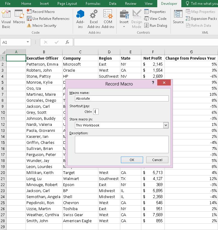 Macros A macro in Excel, in most cases, is a recording of keystrokes. However, that is the basics of macros in Excel. I like to think of macros as the automation of tasks.