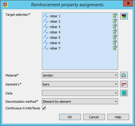 2.4 Properties reinforcement To get reinforcement grid we will assign reinforcement properties to the grid shapes.