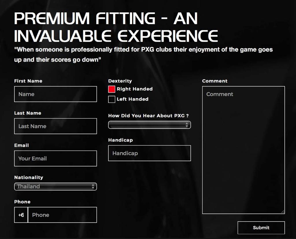 Increase Club Figng Trial To get people to visit the centre for club fitting with the brand called PXG CHALLENGE Video, AdWords Search & FB