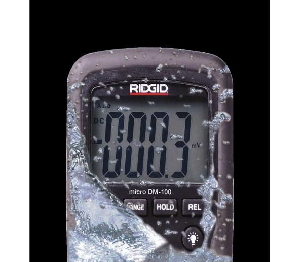 Featuring a double molded water-resistant (1m) IP67 housing, the micro DM-100 is also drop-proof and perfectly suitable for use in the harshest jobsite
