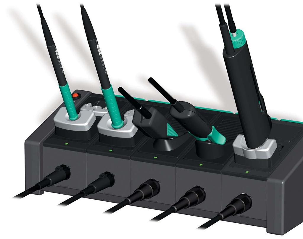 MULTI-TOOL SYSTEM MS 9000 This new system allows up to five different tools to be connected simultaneously, which could be 5 soldering irons, 5 tweezers, 2 desoldering