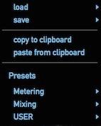 You can use paste from clipboard in another instance of the plugin to apply these settings to that instance or you can paste that into a text document to share it with other users.