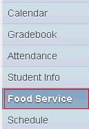 Food Service Click the Food Service tab on