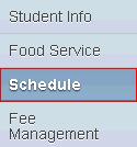 Toolbar to view current schedule classes