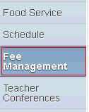 Fee Management Click the Fee Management