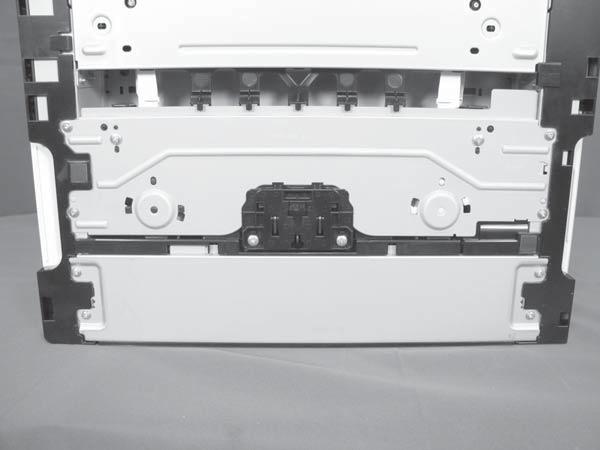 Separation pad assembly. Turn the product face up. WARNING! The ADF portion of the document feeder is not captive and can open when the product is placed face up.