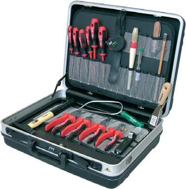 3, 10 mm Plastic pliers 180 mm Plastic clamp Covering tape, grey Covering tape, red Safety grip Gloves size 9 22 01 35 54-pieces 13500 1 Tool case Rotor 1000 V of signal-red leather, with 46 safety
