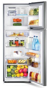Colour: PLATINUM SILVER Cash Price: 2,370 credit SAMSUNG RT-26 TOP-MOUNT FREEZER Refresh your world with natural goodness: Increases cooling efficiency for longer freshness.