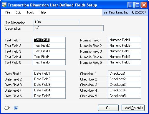 PART 1 SETUP 18. Choose the Print drop-down list to print setup details of the transaction dimension currently displayed or all the transaction dimensions that you have created. 19.