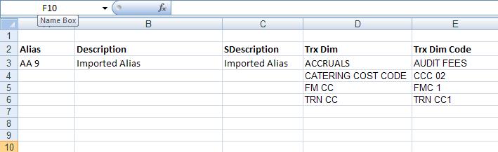 Highlight the worksheet that you want to import. 4. Select a destination for the log file. 5. Choose OK to import the alias information from the selected worksheet.