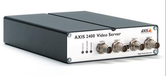 Camera Camera P/T/Z Camera unit P/T/Z Camera unit AXIS 2400 Video Server Alarm Signal Alarm Sensor Ethernet Network PSTN/ISDN/xDSL.