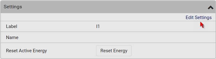 Chapter 6: Using the Web Interface Inlet You can view all inlet information, configure inlet-related settings, or reset the inlet active energy on the Inlet page.
