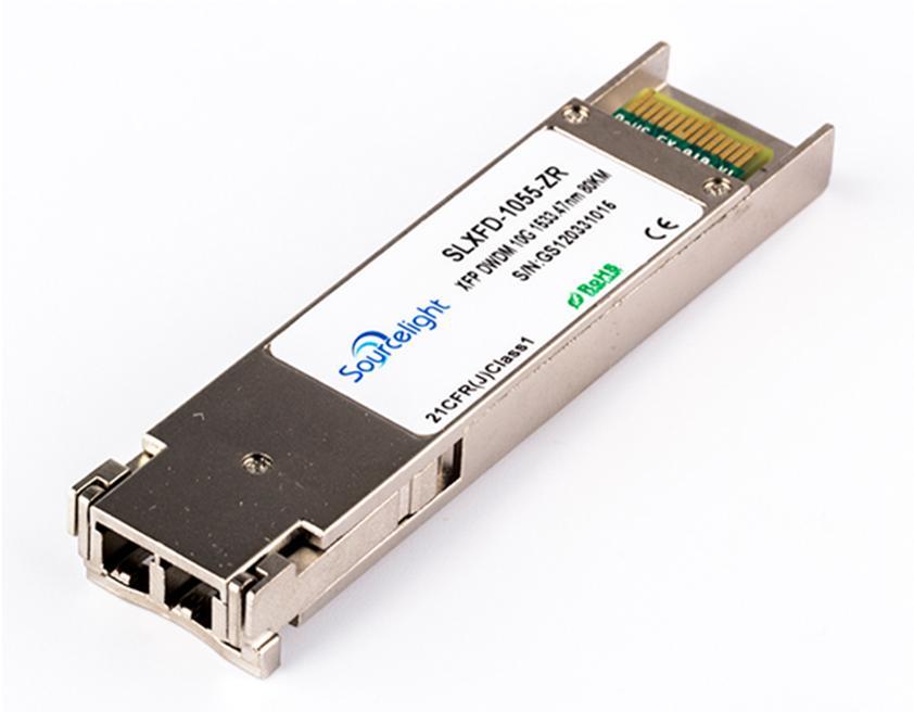 TUNABLE XFP DWDM 10G 80Km ZR SLXFD-10GE-ZR-T The transceiver module is fully compliant with the XFP MSA standard and can be hot-plugged into the 30-pin XFP connector on the host board.